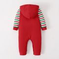 Baby Shark Baby Boy/Girl Stripe and Tree Christmas Jumpsuit Red