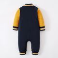 Baby Shark Cotton Front Buttons Long-sleeve Jumpsuit for Baby Boy/Girl Yellow