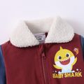 Baby Shark Baby Boy Cotton Colorblock Velvet Collar Coat MAROON