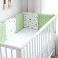 1-piece 100% Cotton Baby Bumper Cushion Pillow Bumpers In The Crib Baby Bed Protection Tour Light Green image 1