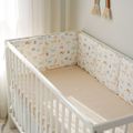 1-piece Baby Bed Bumper Sides in the Crib Nordic Handmade Braid Crib Bumper Braid Knot Newborn Bed Barrier Baby Room Decor Beige