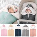 Baby Outdoor Knitted Sleeping Bag Baby Stroller Blanket Envelope Zipper Sleep Sacks White