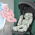 100% Cotton Baby Stroller Seat Cushion Car Seat Pad Dining Thick Warm Chair Seat Cushion Liner Mat Cover Protector Pink