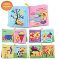 Cloth Baby Book Vegetable Fruit Vehicle Graphics Cloth book Touch and Feel Early Educational and Development Toy Pink