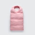 Baby Sleeping Bag Thickened Plus Velvet Anti-kick Sleeping Bag Wrap Blanket Baby Out Sleeping Bag with Fixed Strap Pink