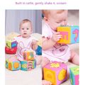 6-pack Baby Cloth Building Blocks Soft Rattle Mobile Magic Cube Plush Block with Sound Newborn Baby Early Educational Toys Colorful image 3