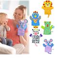 Stuffed Animals Kids Hand Puppets Imaginative Play Hand Puppets Parent-child Interactive Game Great Gift for Girls and Boys Green image 2