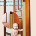 Baby Pinch-proof Door Seam Protection Strip Home Shield Guard for Door Finger Child Safety Anti-pinching Device on Door Seam Beige