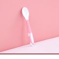 1pc/2pcs Baby Fruit Puree Scraper Spoon Mud Scraping Spoon with Teeth Baby Tableware Supplement Food Feeding Dishes Supplement Tools Pink image 1