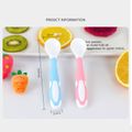1pc/2pcs Baby Fruit Puree Scraper Spoon Mud Scraping Spoon with Teeth Baby Tableware Supplement Food Feeding Dishes Supplement Tools Pink image 5