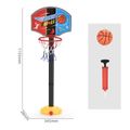 Kids Liftable Basketball Hoop Stand with Balls Pump Adjustable Height Indoor Outdoor Backyard Yard Games Toys Color block image 2