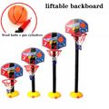 Kids Liftable Basketball Hoop Stand with Balls Pump Adjustable Height Indoor Outdoor Backyard Yard Games Toys Color block image 5
