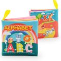 Cloth Book Washable Baby Soft Cloth Book Toys Activity Early Education Toy (Alphabet/Number/Color) Color-A image 1