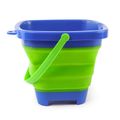Folding Beach Bucket Toy Multifunction Portable Foldable Sand Buckets for Beach Outdoor Playing Water Sand Transport Storage Green image 1