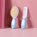 Safety Baby Hair Brush & Comb Set Newborn Wash Hair Massage Scalp Brush Cleaning Care Blue image 1
