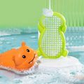 Baby Cartoon Shampoo Shower Brush Scalp Head Massager Brush Hair Washing Comb Baby Bath Supply Easy to Grip Blue