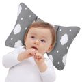 100% Cotton Baby Head Neck Support Pillow Travel Pillow for Stroller & Car Seat & Dining Chair Pink