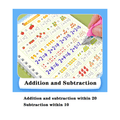 4-pack Kids Magic Reusable Practice Copybooks Grooves Template Design and Handwriting Aid (Drawing Alphabet Number Math) Multi-color image 3