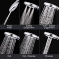 3-pack High Pressure Handheld Shower Set 6 Spray Modes Showerhead with Bracket & Hose Silver