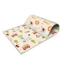 Baby Rug for Crawling Baby Toddlers Area Rugs Educational Play Mat Double-sided Cartoon Animals Transportation Pattern (70.87*59.06inch) Red/White image 1