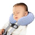 Baby U-Shaped Neck Pillows Kids Inflatable Travel Pillow Head Protector Safety Pad Cushion for Car Seat Airplanes Train White image 2