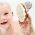 Wooden Baby Hair Brush & Pear Wood Comb Set for Newborns and Toddlers Perfect Baby Registry Gift Khaki image 2
