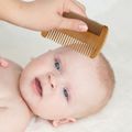 Wooden Baby Hair Brush & Pear Wood Comb Set for Newborns and Toddlers Perfect Baby Registry Gift Khaki image 3