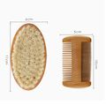 Wooden Baby Hair Brush & Pear Wood Comb Set for Newborns and Toddlers Perfect Baby Registry Gift Khaki image 4