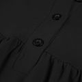 Casual Solid Short-sleeve Nursing Dress Black