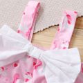 Toddler Girl Cutie Bowknot Unicorn Suspender Dress Pink