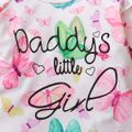 2-piece Toddler Girl Ruffled Letter Butterfly Print Long-sleeve Tee and Elasticized Pink Pants Set Pink image 4