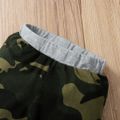 2pcs Baby Boy Grey Short-sleeve T-shirt and Camouflage Trousers Set Grey