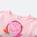 Peppa Pig 2pcs Toddler Girl Ruffled High Low Short-sleeve Pink Tee and Allover Print Flared Pants Set Light Pink