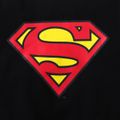 Superman Toddler Boy Striped Colorblock Cotton Hoodie Sweatshirt Black