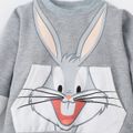 Looney Tunes 2pcs Toddler Boy Colorblock Cotton Pullover Sweatshirt and Grey Pants Set Light Grey