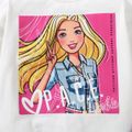 Barbie 2pcs Toddler Girl Character Print Long-sleeve Cototn Tee and Gradient Color Pants Set White image 3