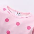 Barbie Toddler Girl Polka Dots and Character Print Long-sleeve Dress Pink