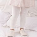 Baby / Toddler Girl Solid Striped Tight Leggings White