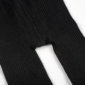 Solid Bow and Ruffle Decor Baby Pants Leggings Black image 3