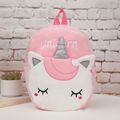 3-pack Toddler Cartoon Unicorn Plush Backpack & Crossbody Bag & Purse Set Light Pink