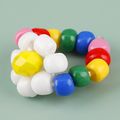 3-pack Daisy Beaded Necklace and Bracelet Rings Jewelry Set for Girls Multi-color