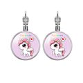 2-pack Time Gemstone Unicorn Dangle Earrings Cartoon Earrings for Girls Color-B