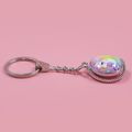 Time Gemstone Double-sided Rotating Alloy Unicorn Keychain Jewelry for Girls Color-C image 5