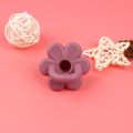 Flower Shape Silicone Pacifier Food Grade Baby Silicone Soothing Pacifier Infant Teether with Handle Purple