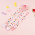 2-pack Print Baby Pacifier Clips Pacifier Chain and Anti-drop Baby Bottle Chain for Baby Boys and Girls Pink