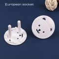 10-pack Plastic Outlet Covers Electrical Outlet Socket Covers Plug Caps Protector Baby Safety Plug Covers for Babies Children Safety Protection Prevent Electric Shock Creamy White image 1