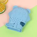 Silicone Baby Teether Toy Creative Cartoon Bear Shape Chew Toys for Massage Gums Sensory Exploration Light Blue