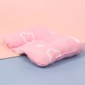 100% Cotton Baby Pillow Jacquard Gauze Sleeping Pillow for All Seasons Light Pink