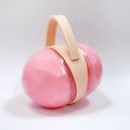 Portable Pacifier Holder Case Plastic Nipple Storage Box Shield Case with Strap for Travel & Stroller & Outdoor Light Pink