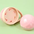 Portable Pacifier Holder Case Plastic Nipple Storage Box Shield Case with Strap for Travel & Stroller & Outdoor Light Pink